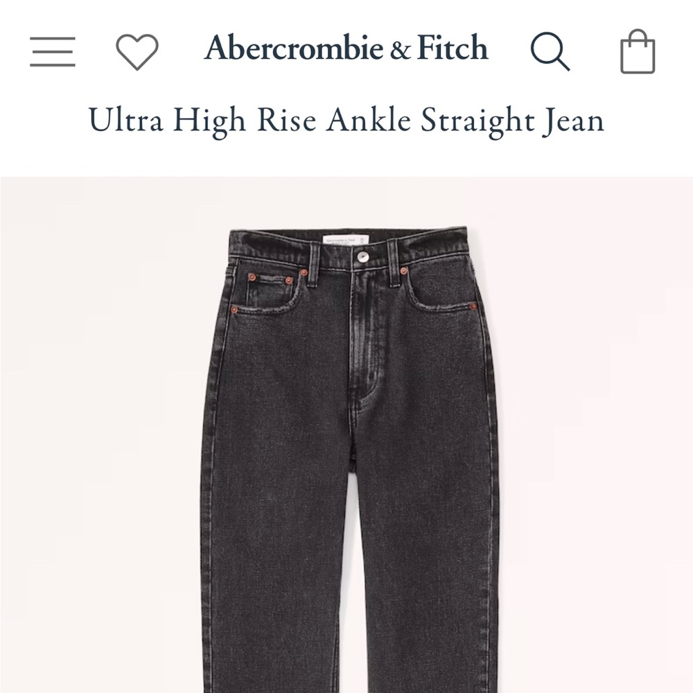 Abercrombie & Fitch Ultra High Rise Straight Ankle Jeans
